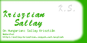 krisztian sallay business card